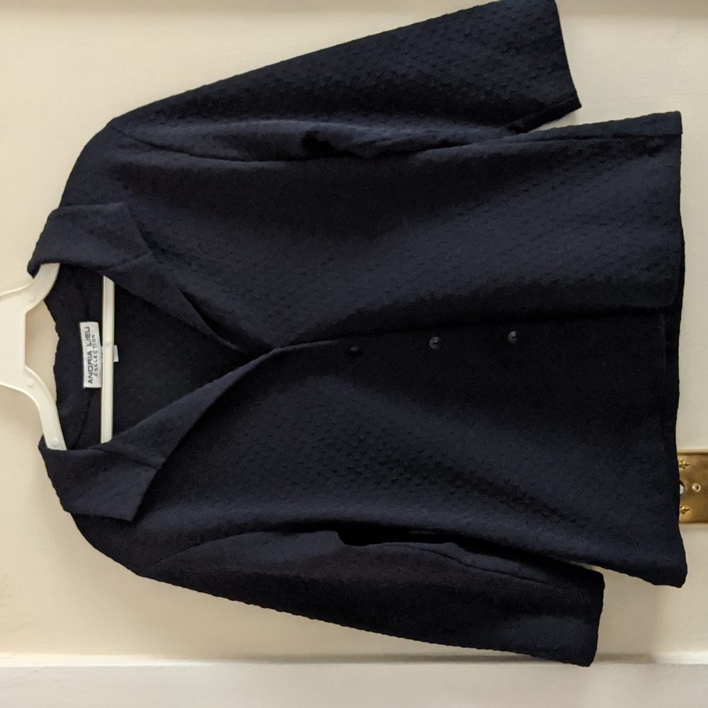 Andria Lieu Button Front Top Jacket Size Medium - image 1